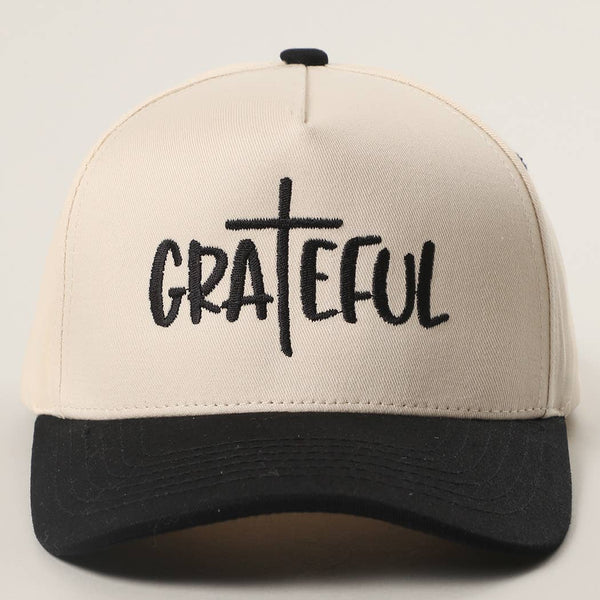 GRATEFUL Embroidery Two-Tone Trucker Hat