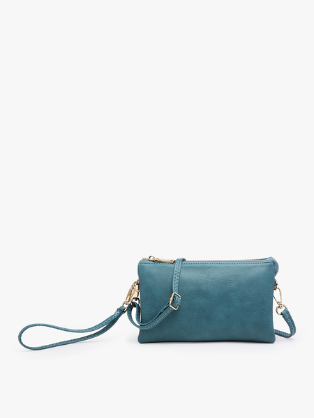 M013 Riley Monogrammable 3 Compartment Crossbody/Wristlet