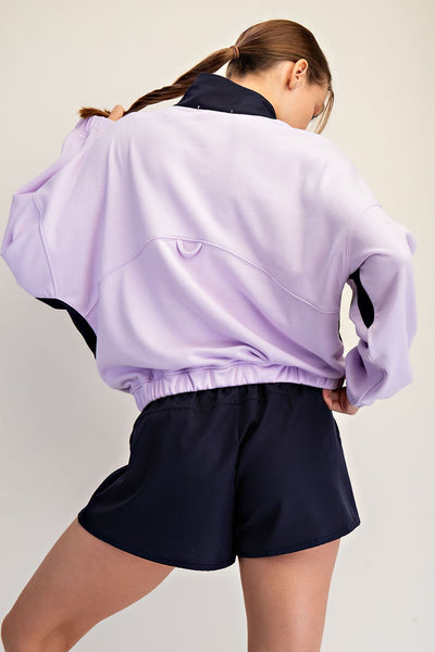 HLB French Terry Playful Set - Navy/Lavender
