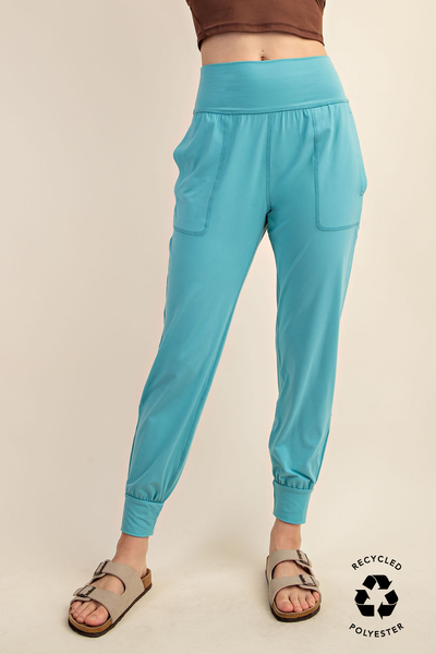 BUTTER JOGGERS - Aqua Blue