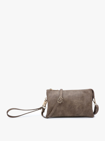 M013 Riley Monogrammable 3 Compartment Crossbody/Wristlet