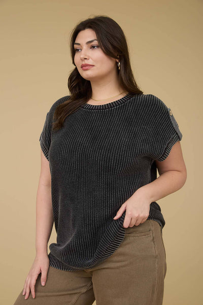 PLUS Button Detail Sweater
