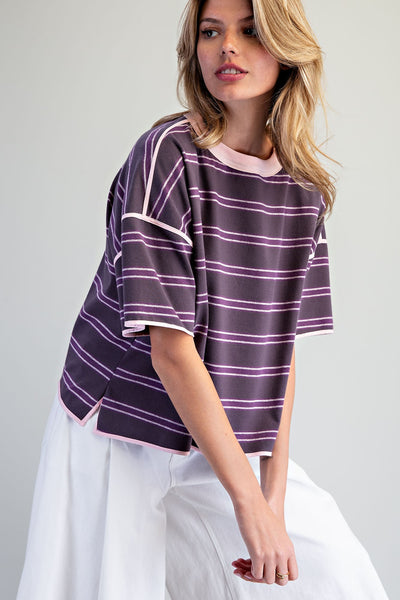 Purple Stripe Tee