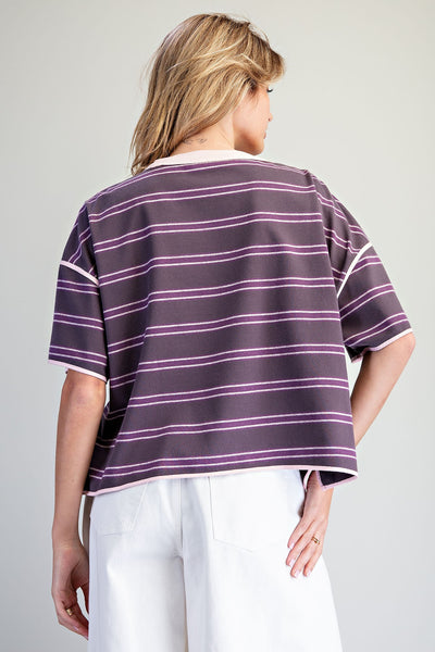 Purple Stripe Tee