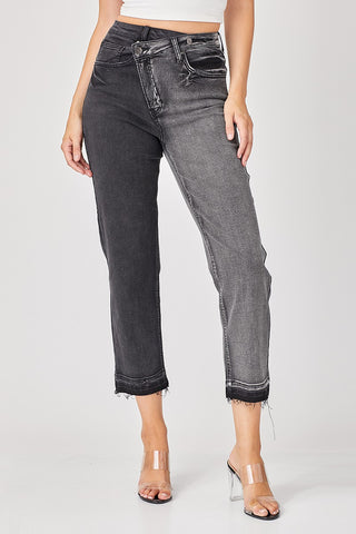 Two Tone Crossover Jeans