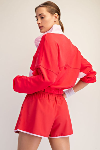HLB French Terry Playful Set - Red/Pink