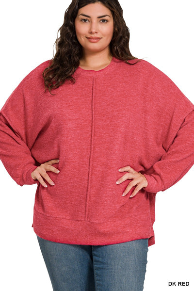 Hacci Oversized Sweater - RED
