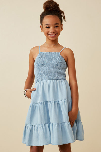 GIRLS Smocked Tiered Dress