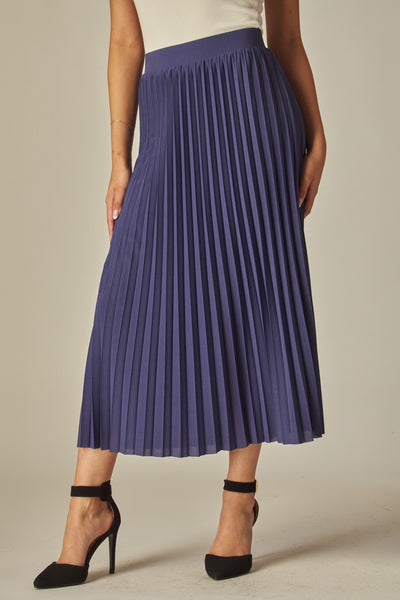 Romance Pleated Satin Skirt