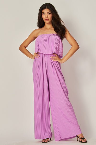 HLB Pleated Jumpsuit - Lilac