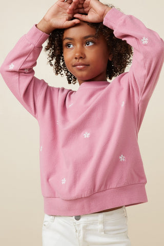 KIDS Embroidered Floral Sweater