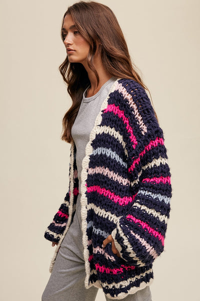 Luxe Striped Cardigan