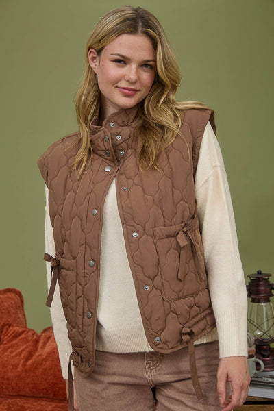 HLB Quilted Vest - Brown