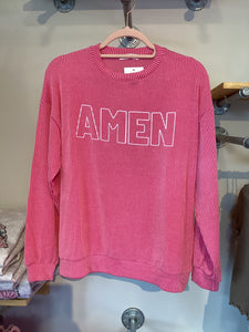 Ribbed AMEN Graphic Sweater