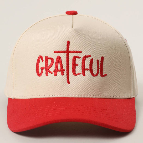 GRATEFUL Embroidery Two-Tone Trucker Hat