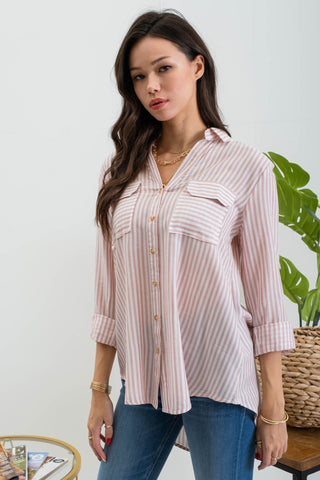 Striped Woven Top