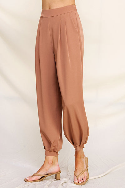 Antique Rose Pleated Jogger