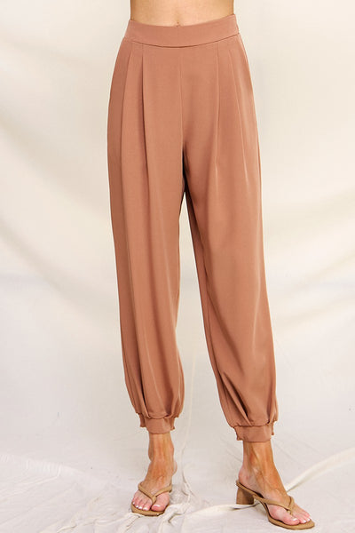 Antique Rose Pleated Jogger