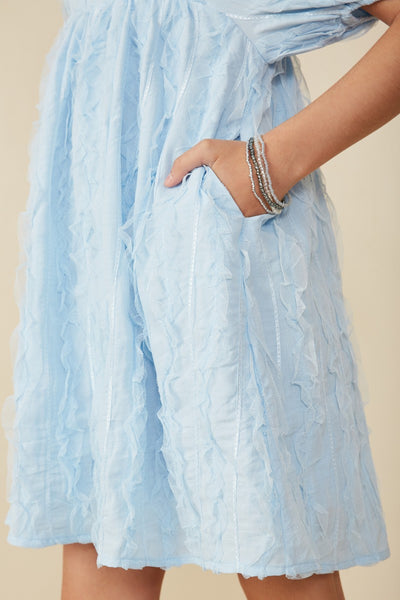 GIRLS Sky Blue Ruffle Dress