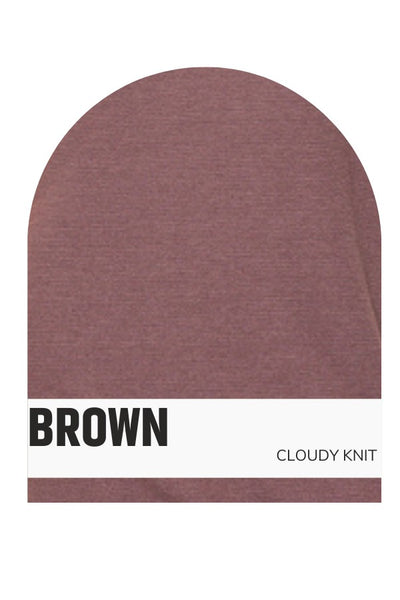 Brown Cloudy Knit Hoodie
