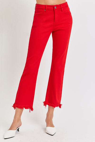 Scarlet Mid-Rise Straight Jeans