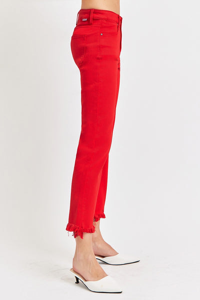 Scarlet Mid-Rise Straight Jeans