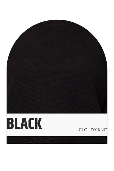 Steph Cloudy Knit Short Sleeve - BLACK