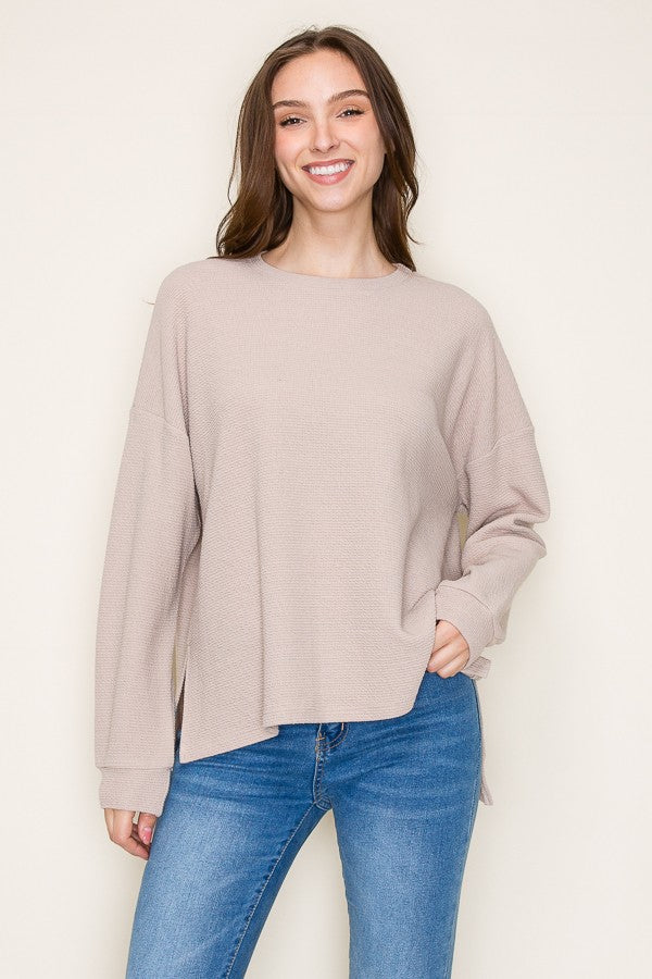 HLB Cloudy Knit Long Sleeve - BLACK