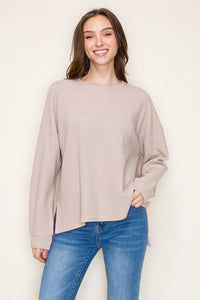 HLB Cloudy Knit Long Sleeve - BLACK