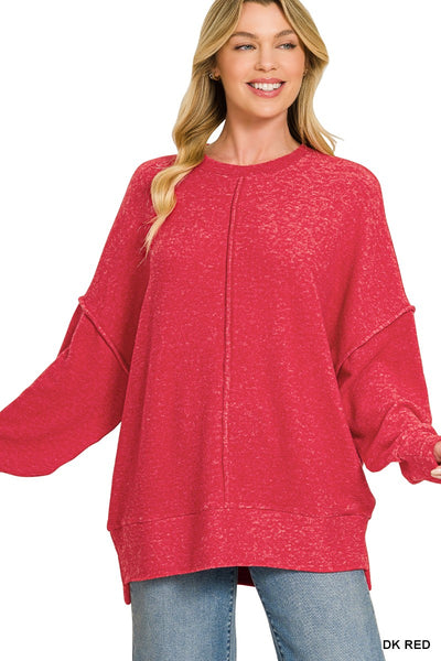 Hacci Oversized Sweater - RED