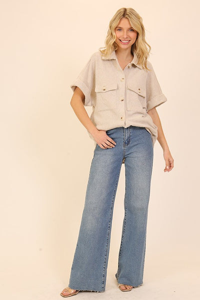 Brynn Short-Sleeve Shacket