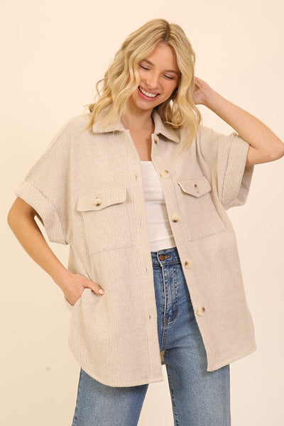 Brynn Short-Sleeve Shacket