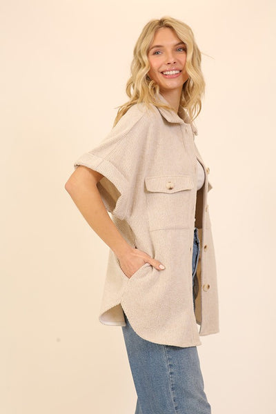Brynn Short-Sleeve Shacket