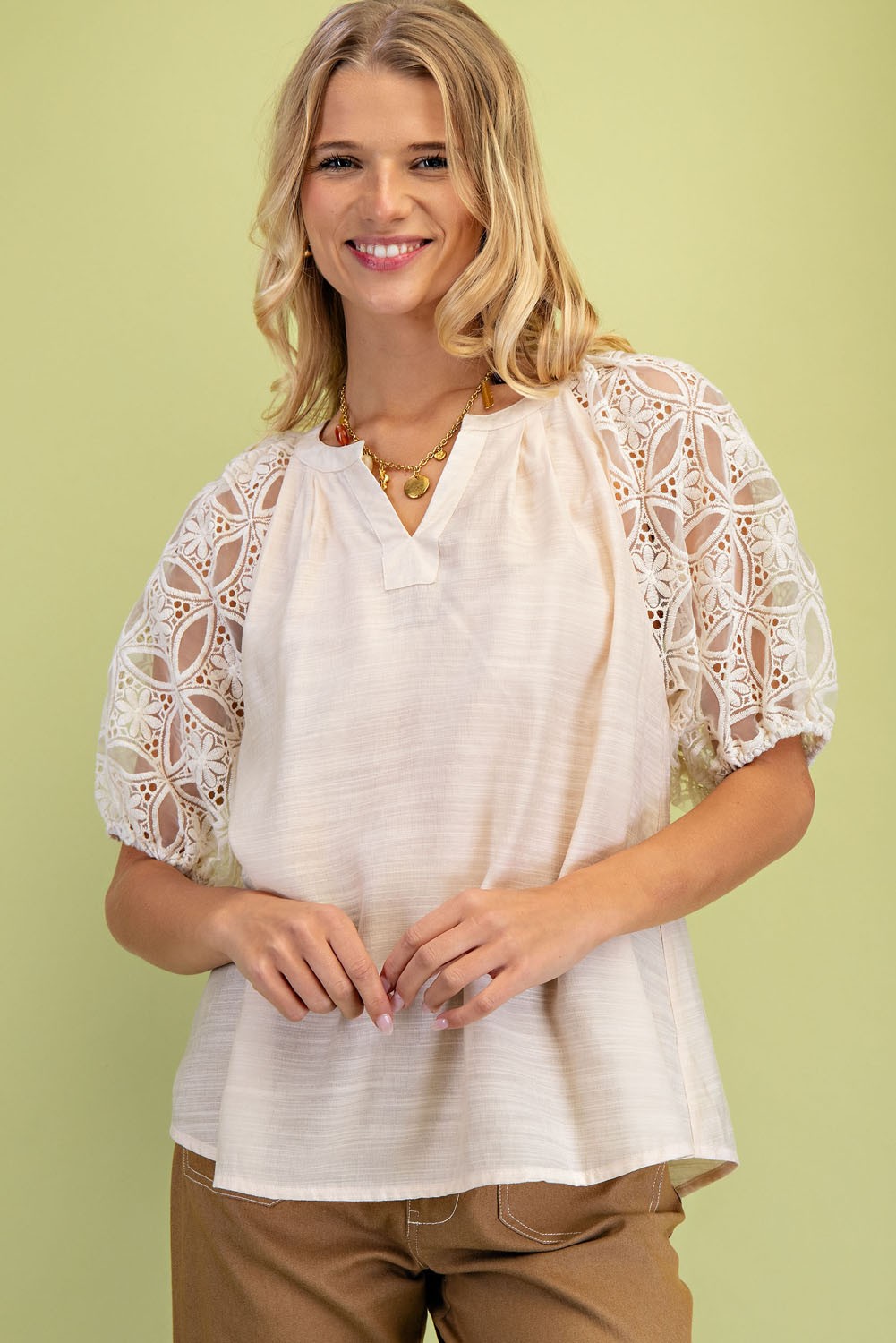 Grace Lace Sleeve Blouse
