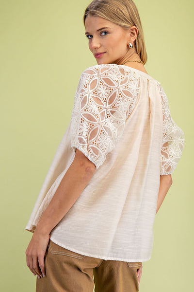 Grace Lace Sleeve Blouse