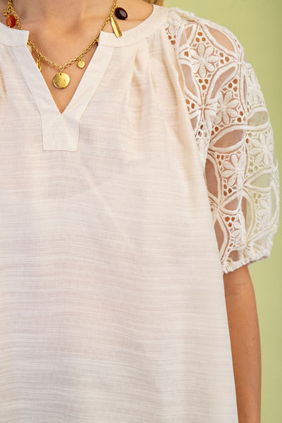 Grace Lace Sleeve Blouse
