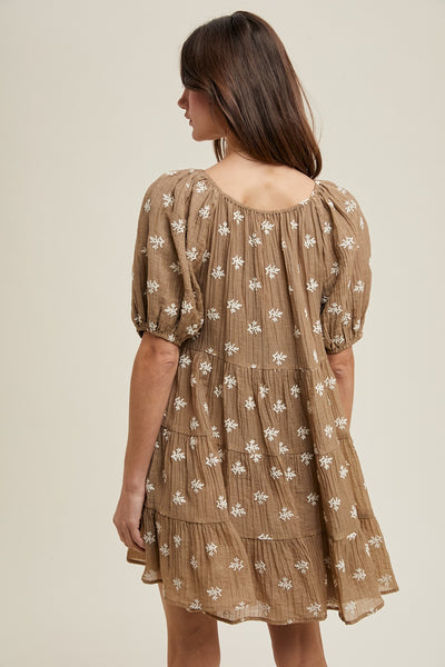 Jenna Embroidered Floral Dress