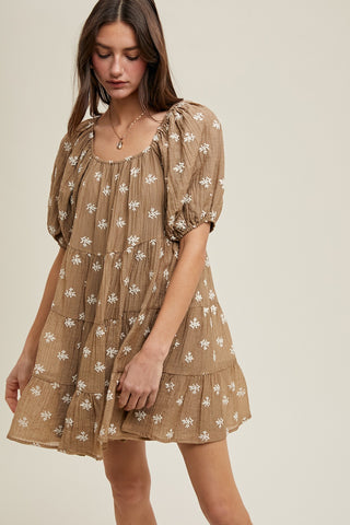 Jenna Embroidered Floral Dress