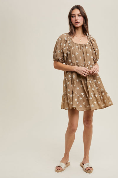 Jenna Embroidered Floral Dress