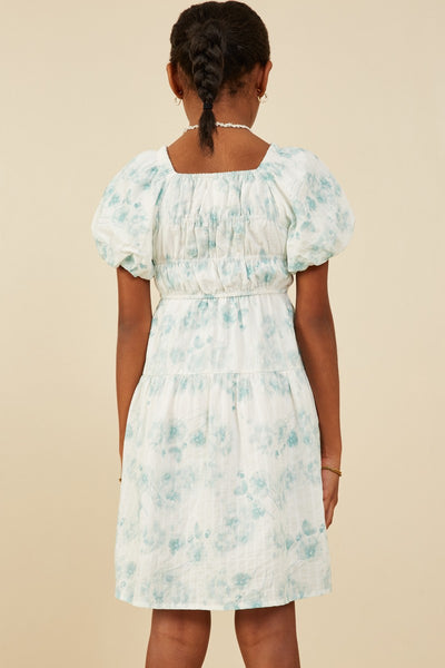 GIRLS Floral Jade Dress