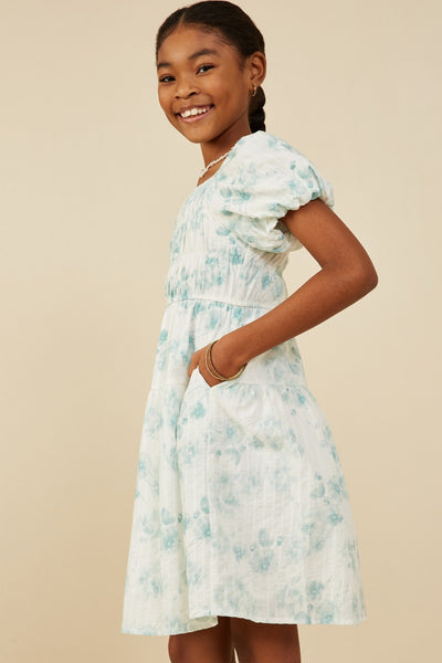GIRLS Floral Jade Dress