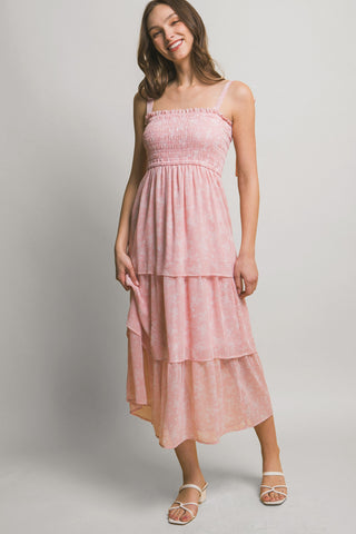 Pink Ingenue Midi Dress