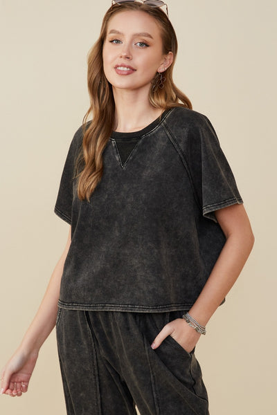 Game Day Knit Top - BLACK