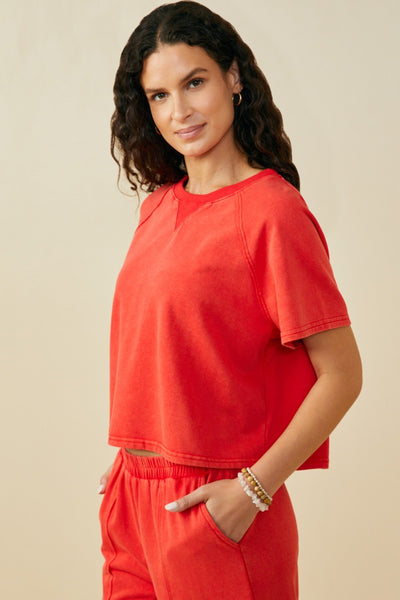 Game Day Knit Top - RED