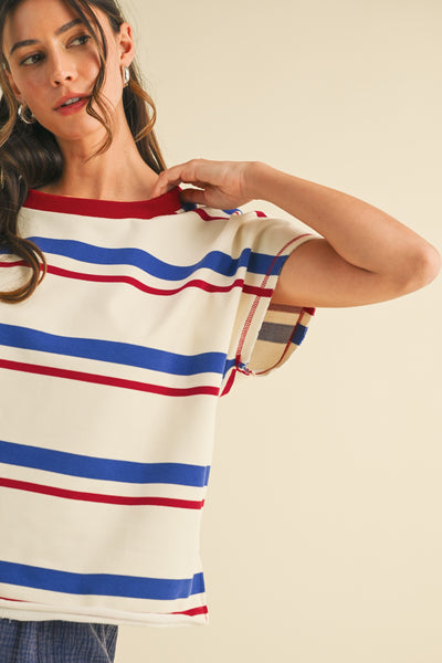 4th Of July Striped Tee