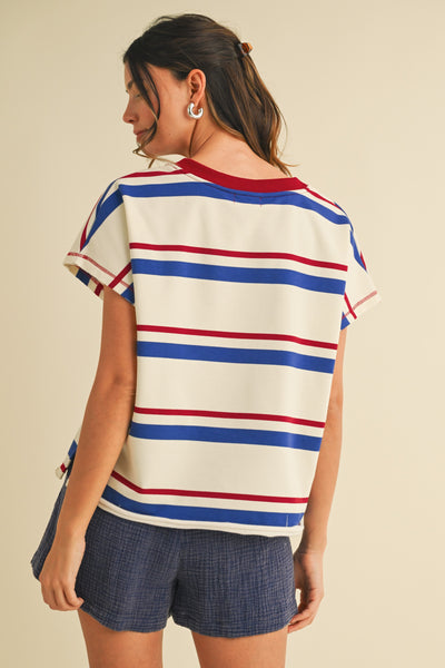 4th Of July Striped Tee