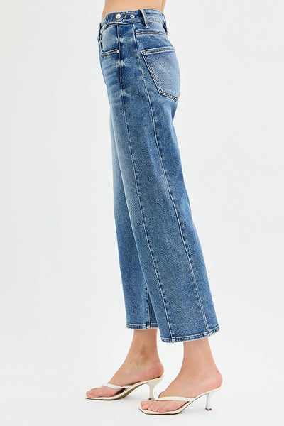 Dark Crop Barrel Jeans
