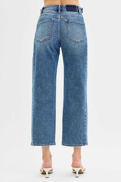 Dark Crop Barrel Jeans