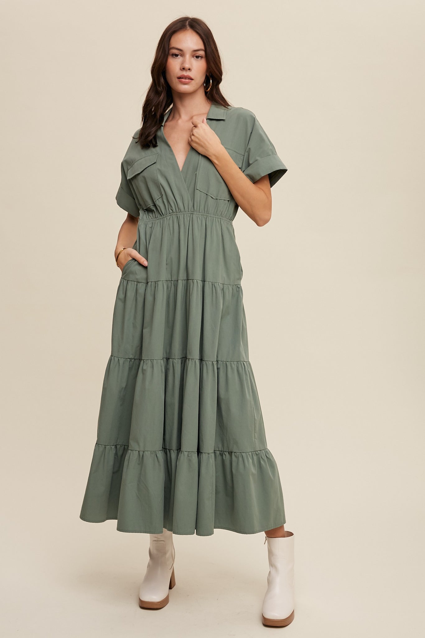 Vintage Green Maxi Dress