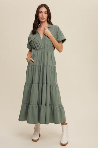 Vintage Green Maxi Dress